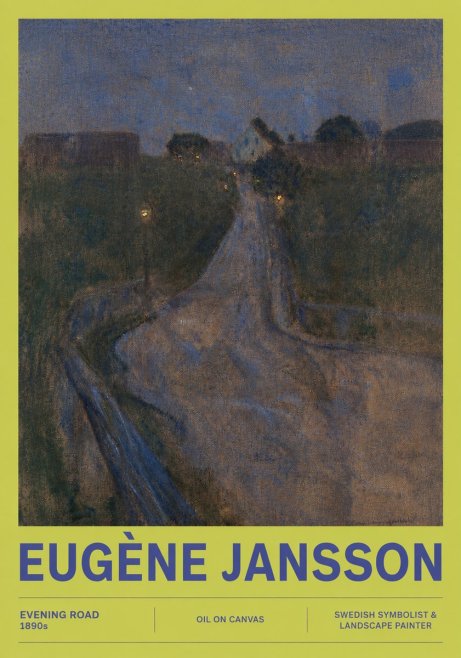 Eugène Jansson Evening Road No3 - Juliste