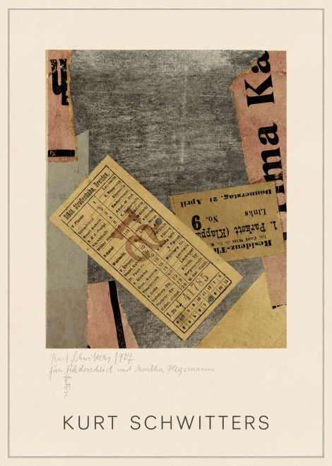 Kurt Schwitters Merz Collage No4 - Juliste