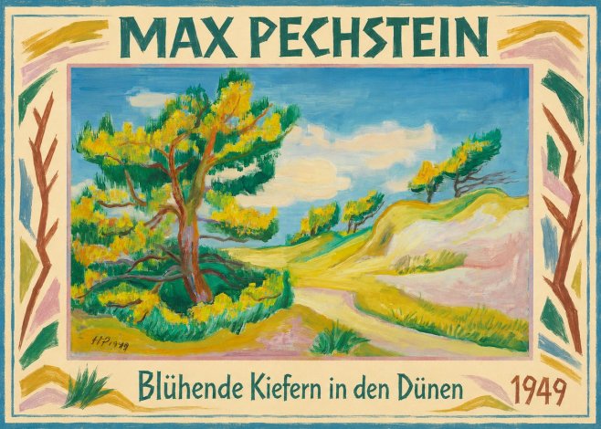 Max Pechstein Blühende Kiefern in Den Dünen No1 - Juliste