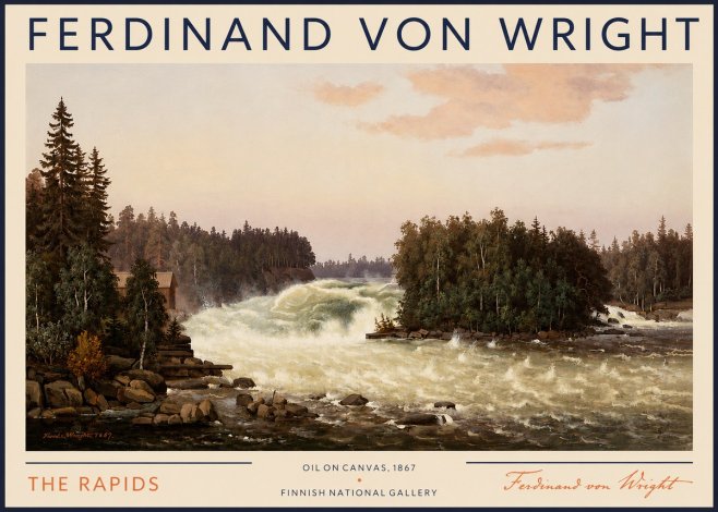 Ferdinand von Wright The Rapids No4 - Juliste