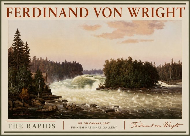 Ferdinand von Wright The Rapids No6 - Juliste