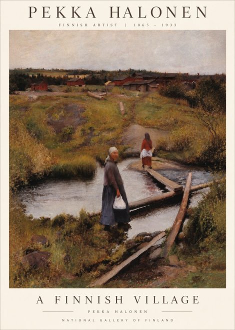 Pekka Halonen A Finnish Village No1 - Juliste