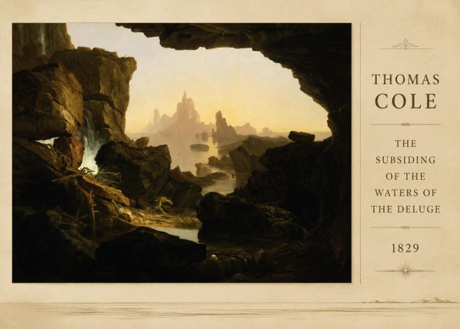 Thomas Cole The Subsiding of the Waters of the Deluge II No3 - Juliste