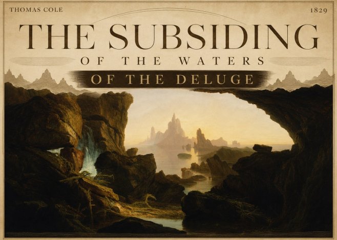 Thomas Cole The Subsiding of the Waters of the Deluge II No6 - Juliste