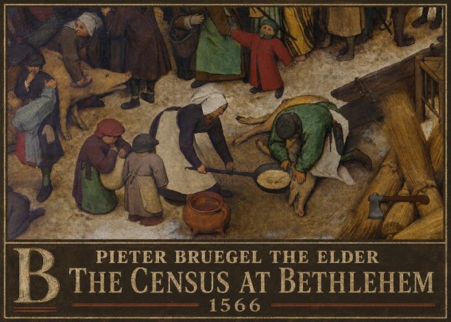 Pieter Bruegel The Census at Bethlehem VI No4 - Juliste