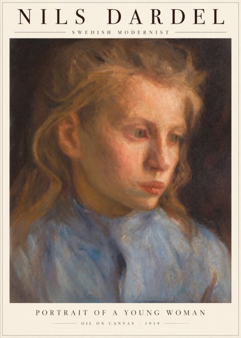 Nils Dardel Portrait of a Young Woman No1 - Juliste