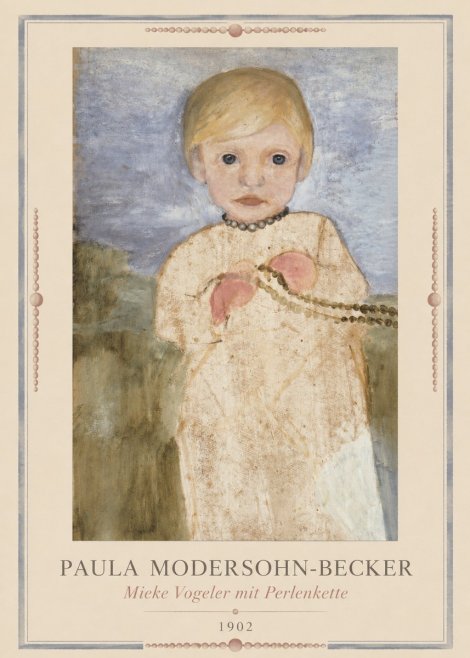 Paula Modersohn-Becker Mieke Vogeler Mit Perlenkette No2 - Juliste
