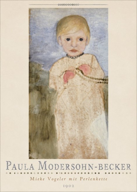 Paula Modersohn-Becker Mieke Vogeler Mit Perlenkette No4 - Juliste