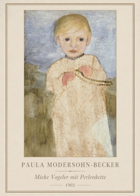 Paula Modersohn-Becker Mieke Vogeler Mit Perlenkette No5 - Juliste