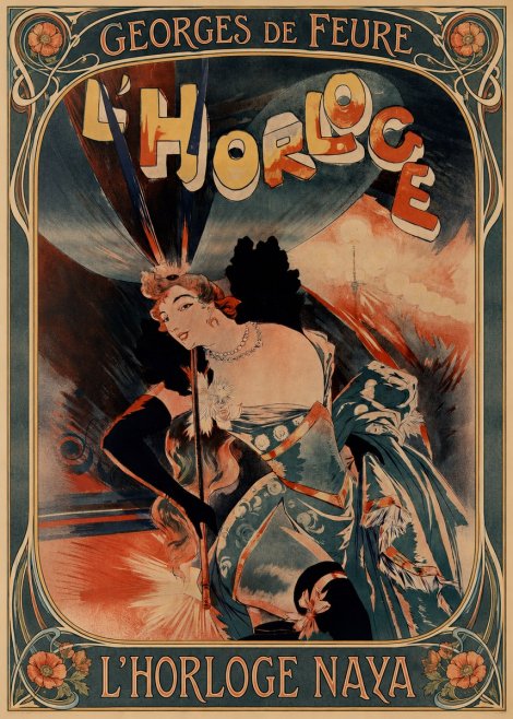 Georges de Feure L'horloge Naya No1 - Juliste