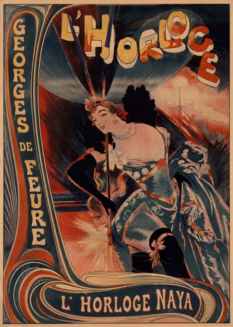 Georges de Feure L'horloge Naya No2 - Juliste