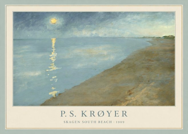 P.S. Krøyer Skagen South Beach · 1909 No1 - Juliste