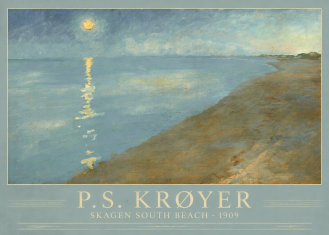 P.S. Krøyer Skagen South Beach · 1909 No3 - Juliste