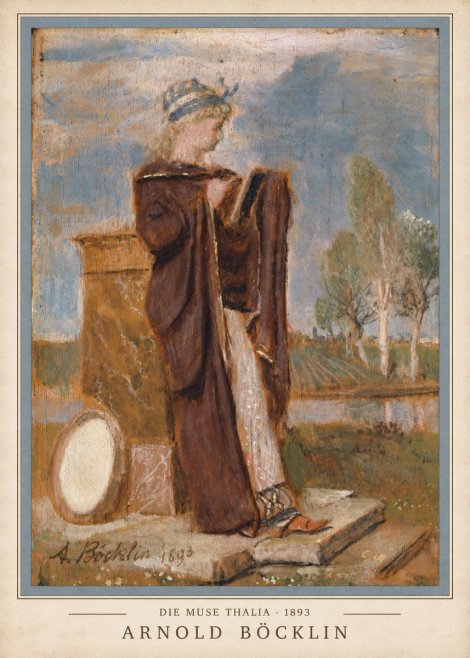 Arnold Böcklin Die Muse Thalia II No4 - Juliste