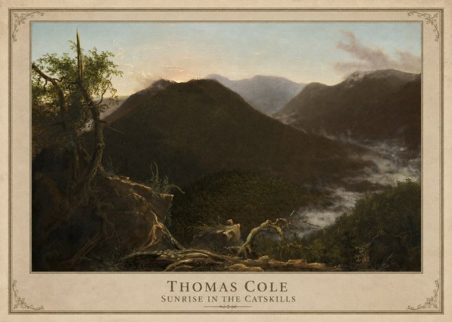 Thomas Cole Sunrise in the Catskills II No1 - Juliste