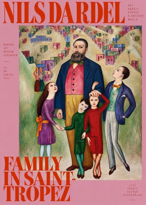 Nils Dardel Family in Saint-tropez No2 - Juliste