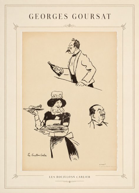 Georges Goursat Les Bouillons Carlier II No3 - Juliste
