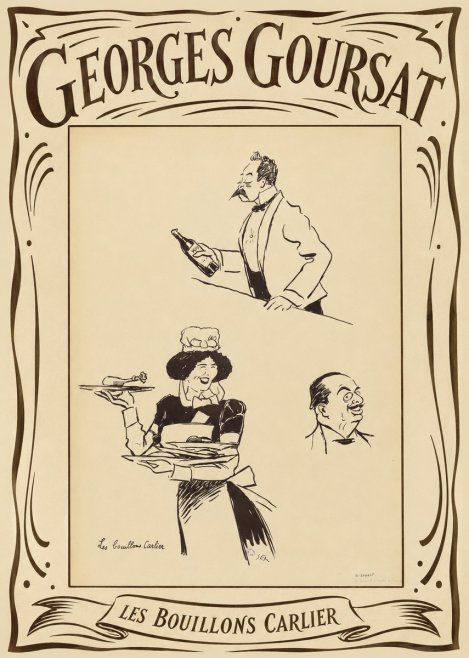 Georges Goursat Les Bouillons Carlier II No4 - Juliste