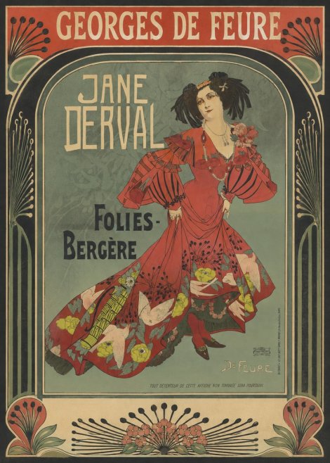Georges de Feure Jane Derval - Folies-bergère III No4 - Juliste