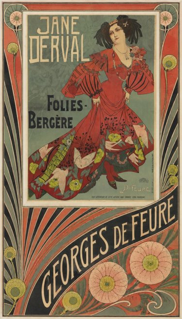 Georges de Feure Jane Derval - Folies-bergère III No6 - Juliste
