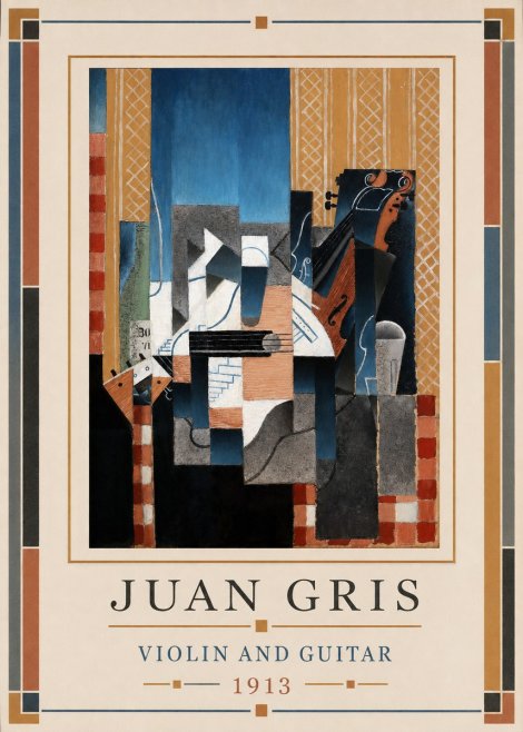 Juan Gris Violin and Guitar II No1 - Juliste