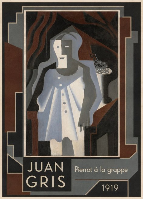 Juan Gris Pierrot À La Grappe No1 - Juliste