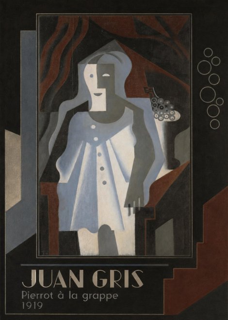 Juan Gris Pierrot À La Grappe No6 - Juliste