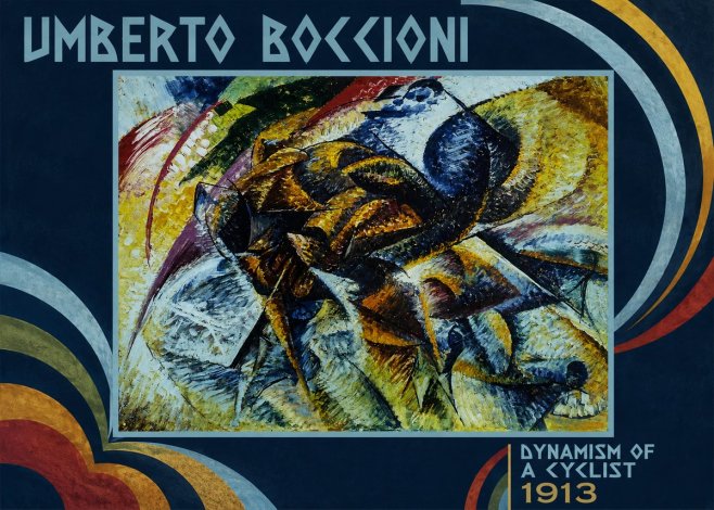 Umberto Boccioni Dynamism of a Cyclist II No3 - Juliste