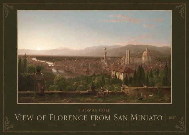 Thomas Cole View of Florence from San Miniato No3 - Juliste