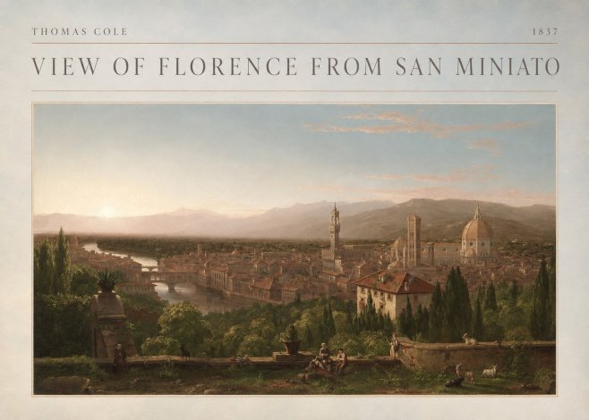 Thomas Cole View of Florence from San Miniato No4 - Juliste