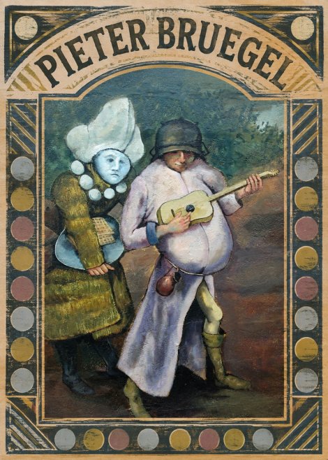 Pieter Bruegel Two Figures with a Lute No4 - Juliste