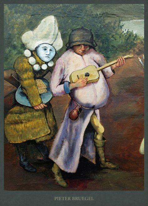 Pieter Bruegel Two Figures with a Lute No5 - Juliste