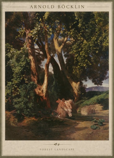 Arnold Böcklin Forest Landscape No5 - Juliste