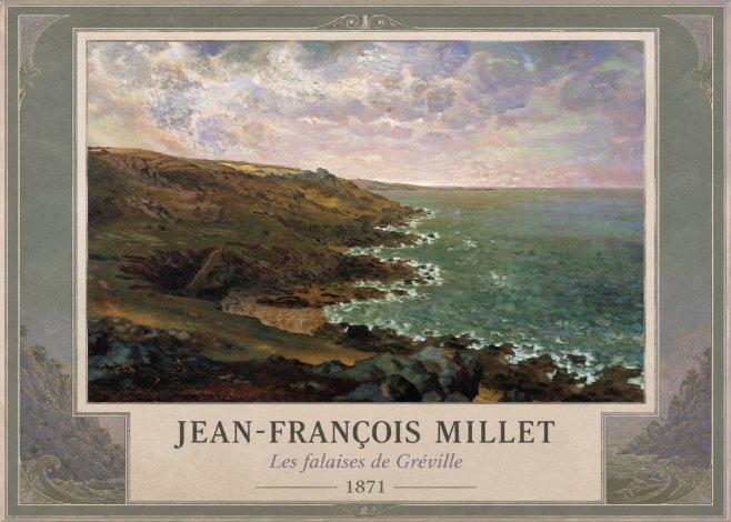Jean-François Millet Les Falaises De Gréville No1 - Juliste