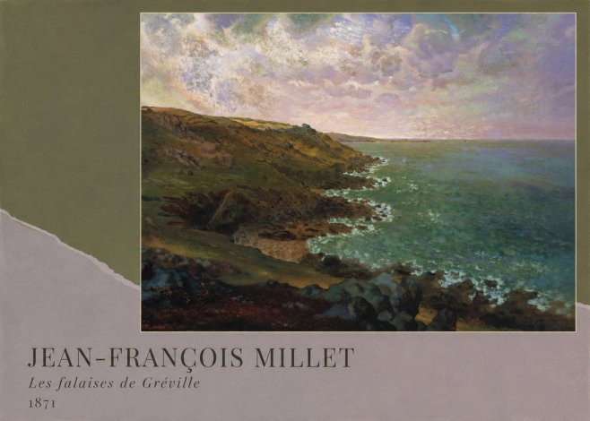 Jean-François Millet Les Falaises De Gréville No2 - Juliste