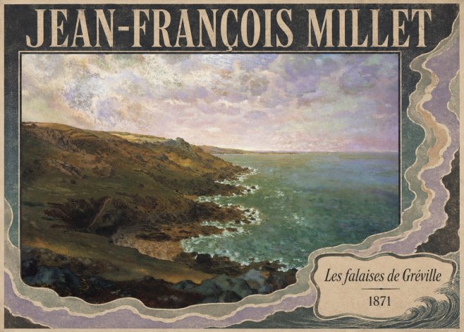 Jean-François Millet Les Falaises De Gréville No6 - Juliste