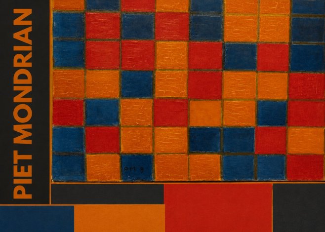 Piet Mondrian Checkerboard Composition with Dark Colors No2 - Juliste