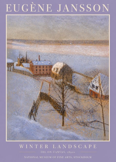 Eugène Jansson Winter Landscape No3 - Juliste