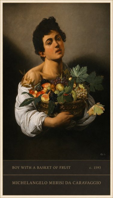 Michelangelo Merisi da Caravaggio Boy with a Basket of Fruit No5 - Juliste