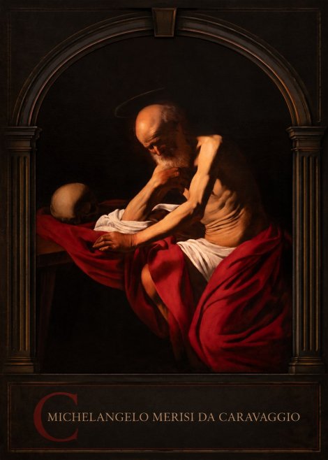 Michelangelo Merisi da Caravaggio Saint Jerome in Meditation II No3 - Juliste