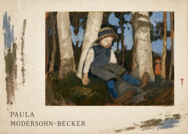 Paula Modersohn-Becker Sleeping Child in a Birch Grove No5 - Juliste