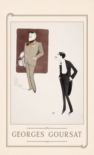 Georges Goursat High Society Caricature No1 - Juliste