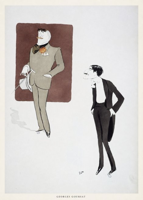 Georges Goursat High Society Caricature No4 - Juliste