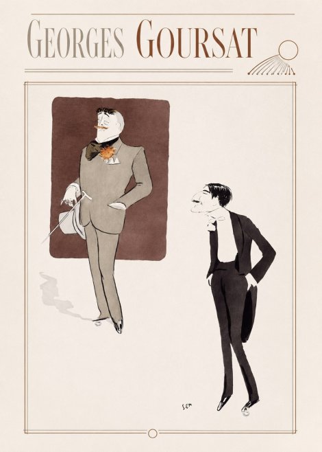Georges Goursat High Society Caricature No6 - Juliste