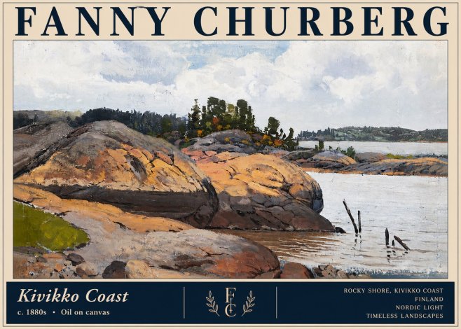 Fanny Churberg Rocky Shore · Kivikko Coast No4 - Juliste