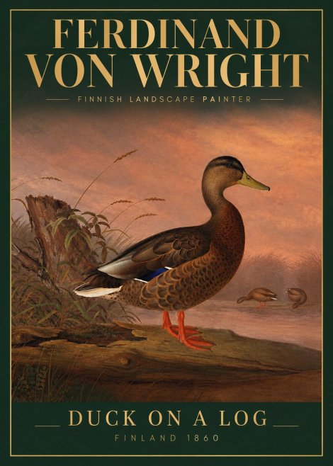Ferdinand von Wright Wild Duck No4 - Juliste