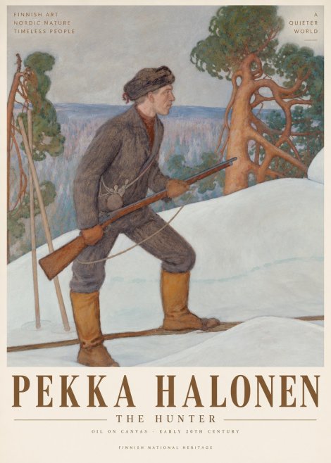Pekka Halonen The Hunter No4 - Juliste