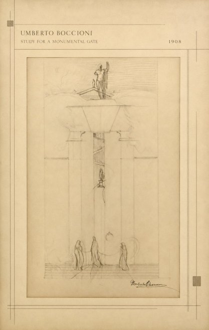 Umberto Boccioni Study for a Monumental Gate No2 - Juliste