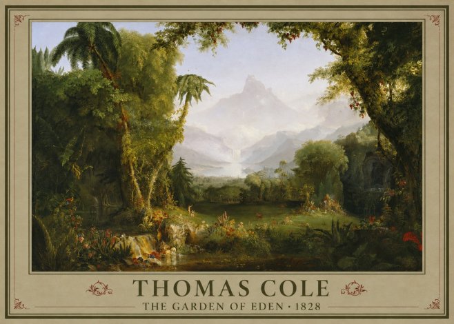 Thomas Cole The Garden of Eden II No1 - Juliste