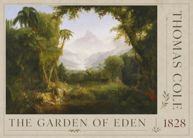 Thomas Cole The Garden of Eden II No4 - Juliste